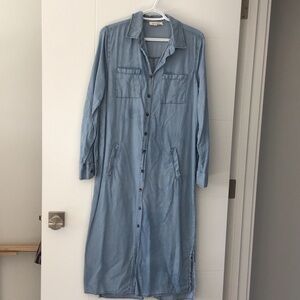 Doe & Rae Light Blue Long Sleeve Denim Dress
